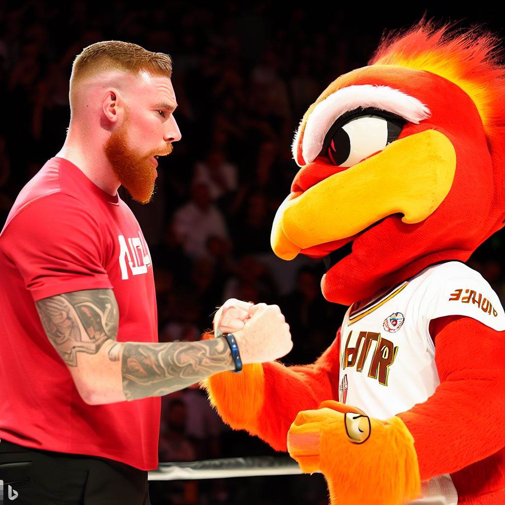 Conor McGregor punches the Heat mascot
