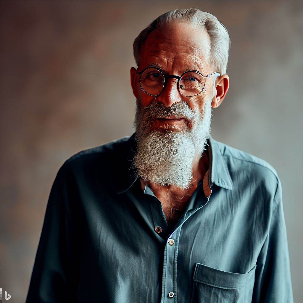 Artist's rendition of Elliott Lieb, winner of the 2023 Kyoto Prize in mathematical sciences.